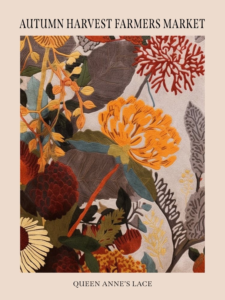 Fall Botanicals Queen Annes Lace 5 Poster