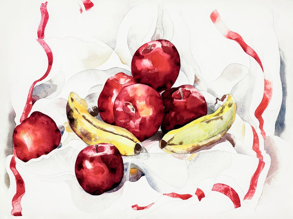 Still Life With Apples And Bananas (1925), Charles Demuth