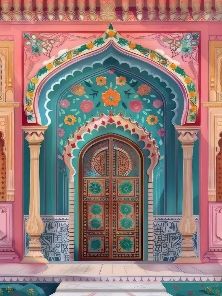 India Print India Illustration Jaipur Print Jaipur Poster India Travel Poster India Painting India Gift Travel Gallery(1)