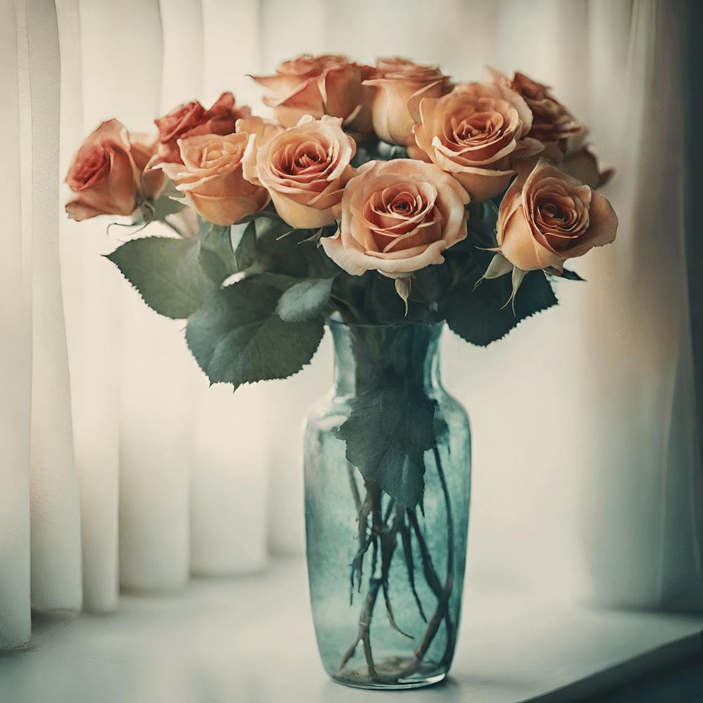 Roses In A Vase