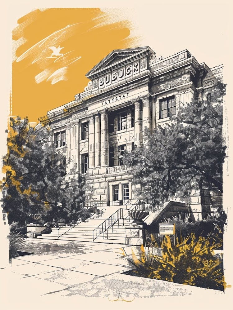 Duotone Illustration The Bullock Austin Texas State History Museum 4