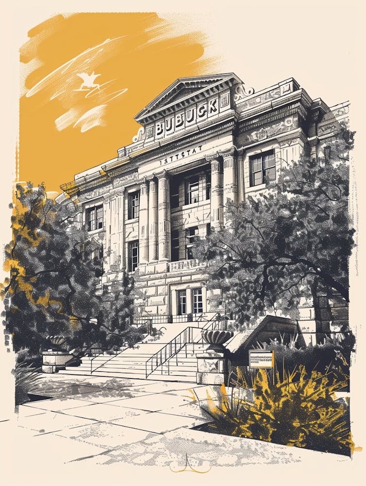 Duotone Illustration The Bullock Austin Texas State History Museum 4
