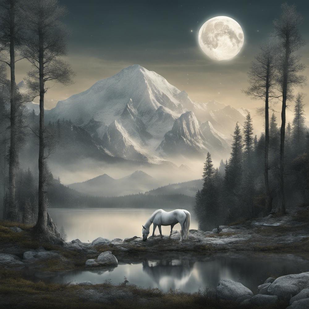 Horse In The Moonlight