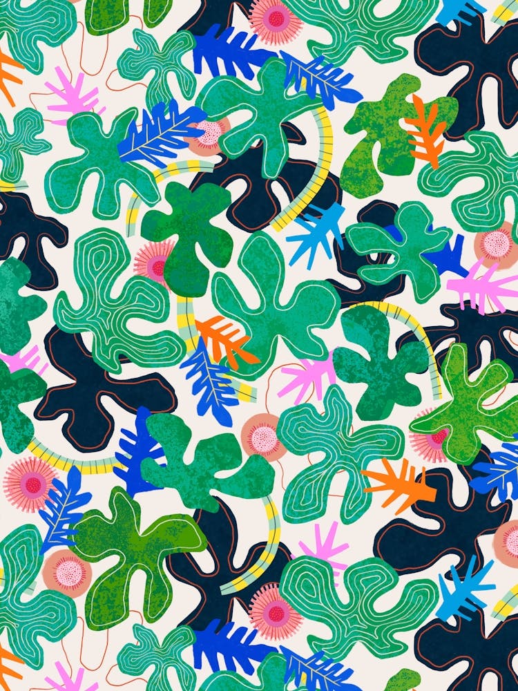Tropical Canopy Collage - Light