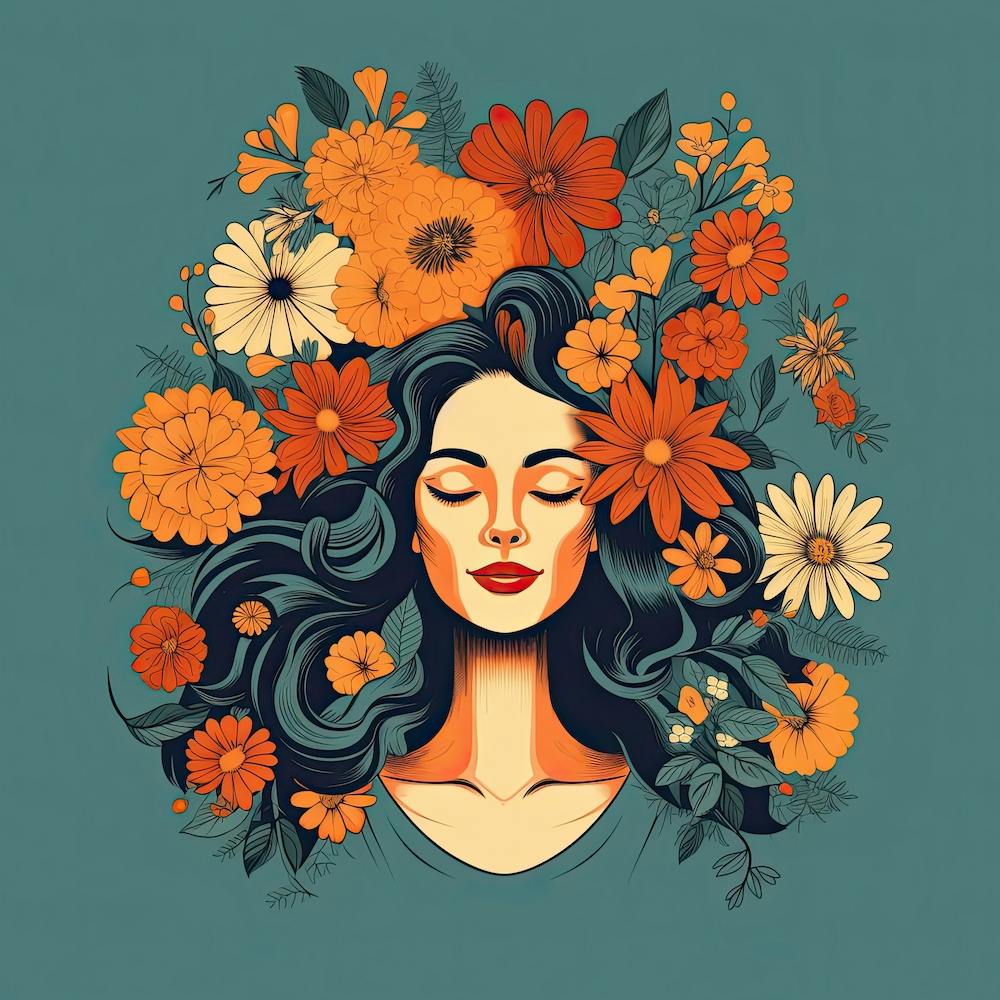 Bloom Body Art Girl Wit Flower Crown 2
