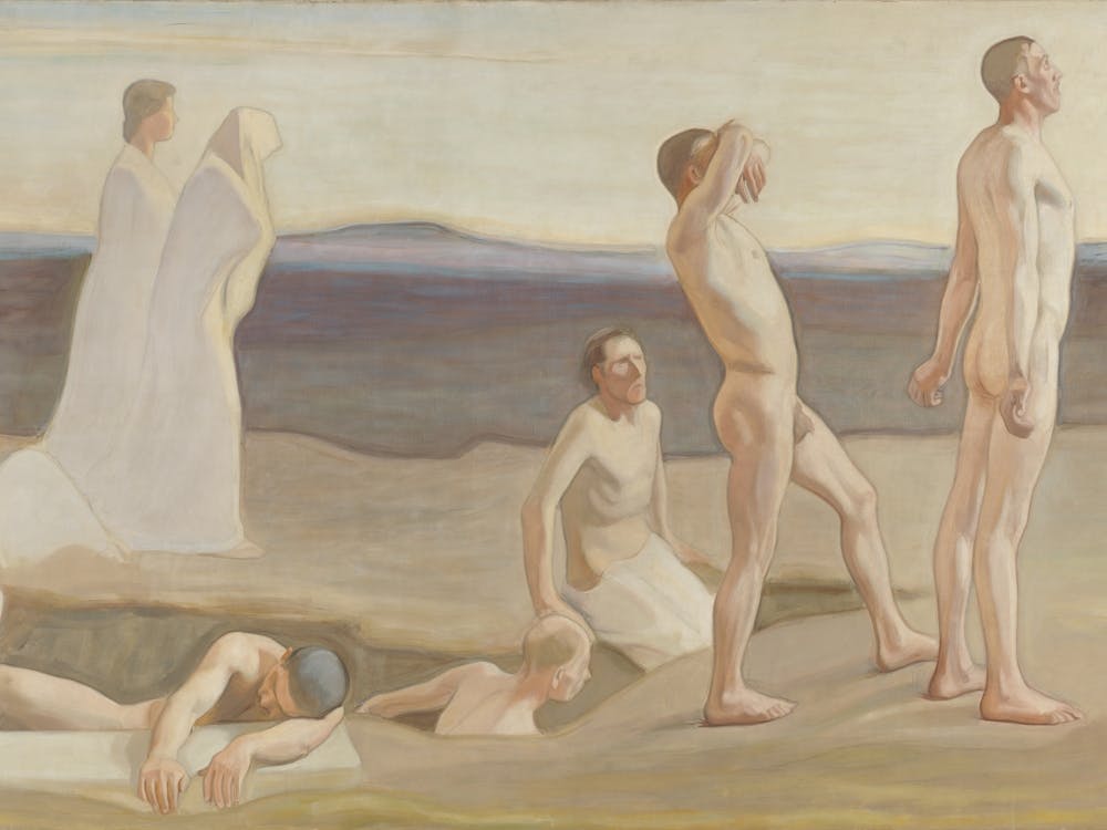 Resurrection, Study For The Left Side Of The Altarpiece At Tampere Cathedral, 1907, By Magnus Enckell