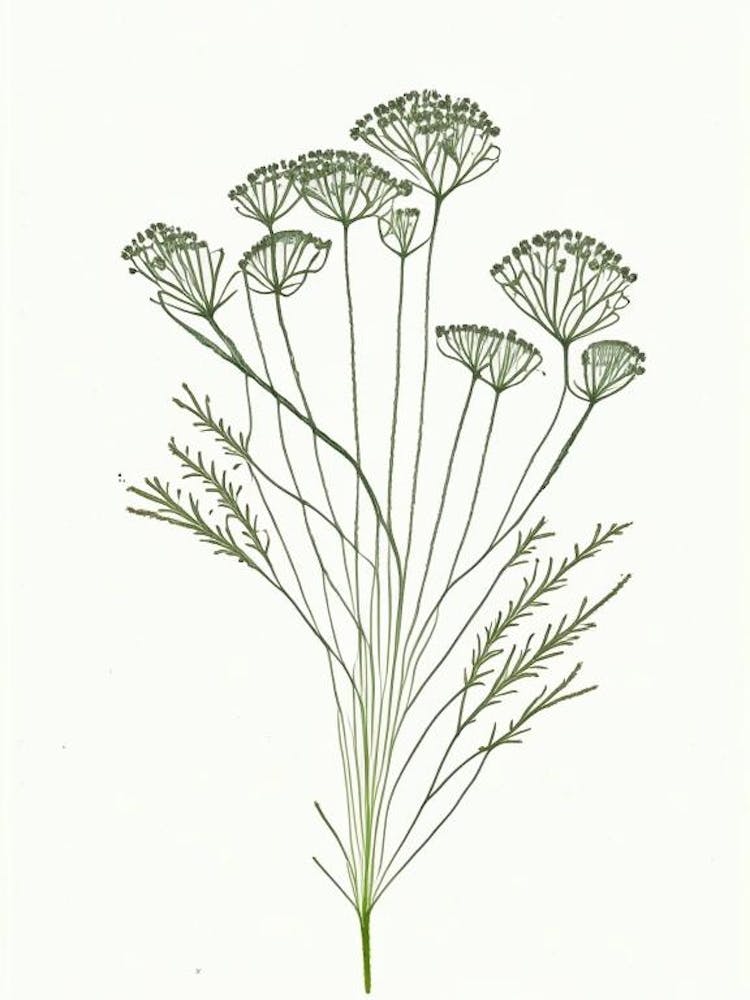 Caraway Herb Minimalist Watercolour 3