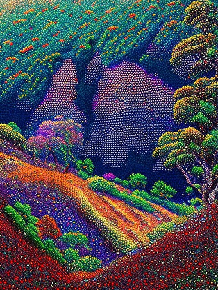 Amboró National Park Bolivia Pointillism