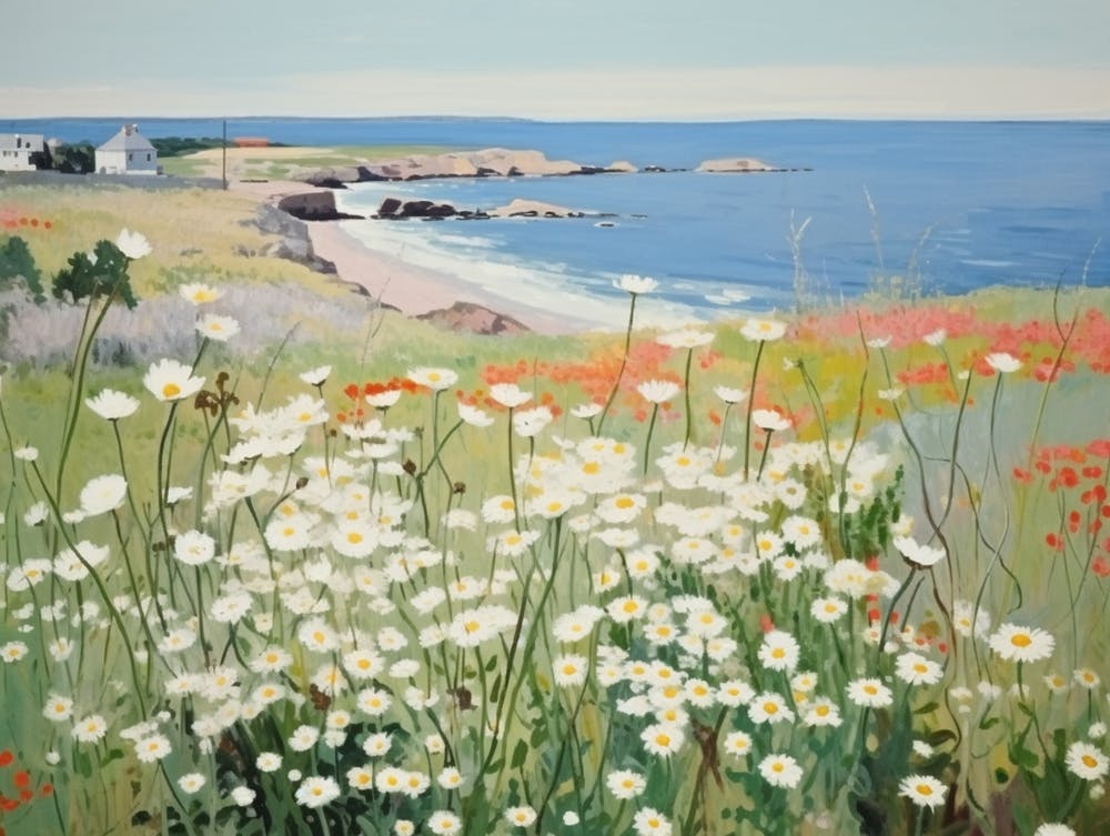 Wildflowers On The Beach - expressionism