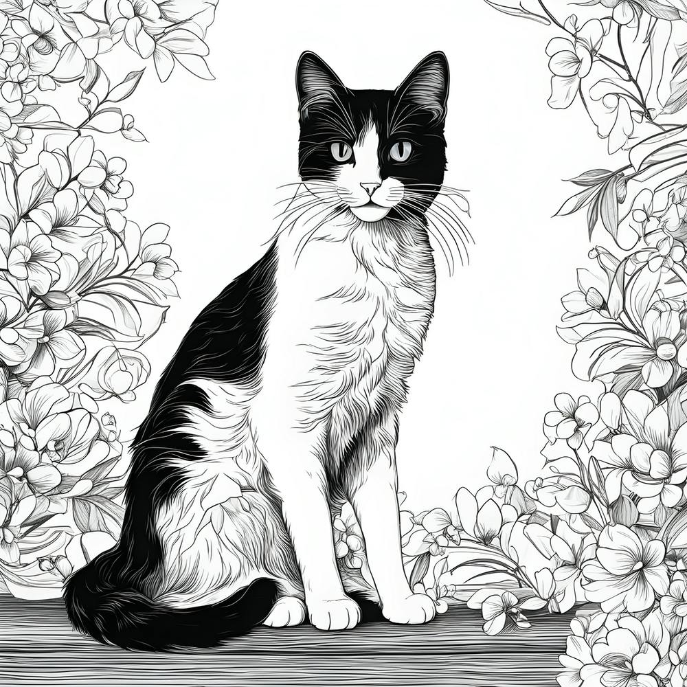 Black and white cat 2