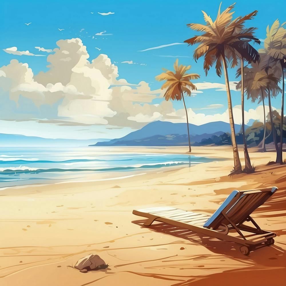 Beach Chair On The Beach