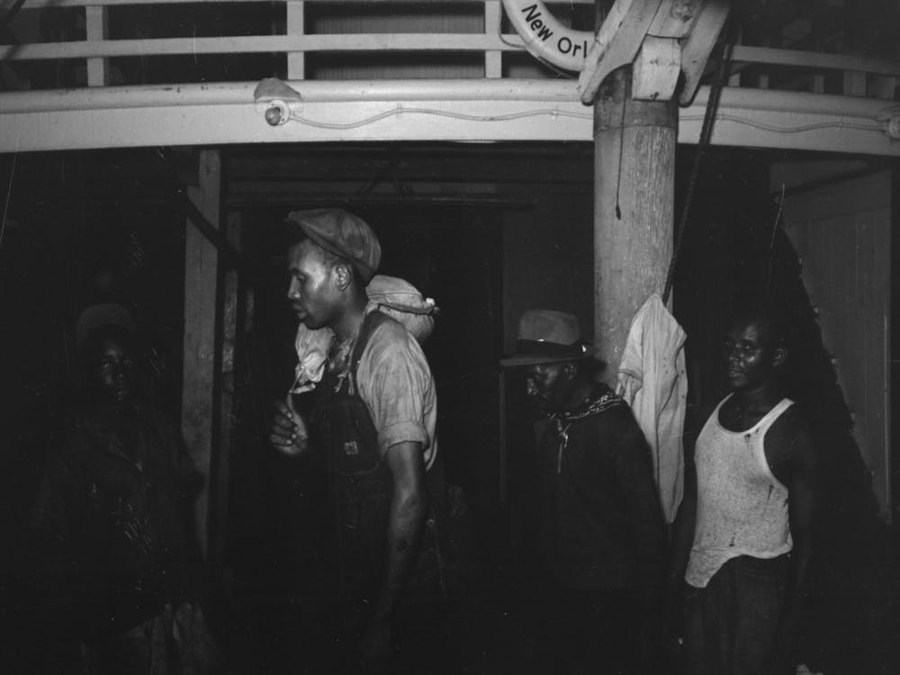 Untitled Photo, Possibly Related To Sevedores Handling Drum, New Orleans, Louisiana By Russell Lee