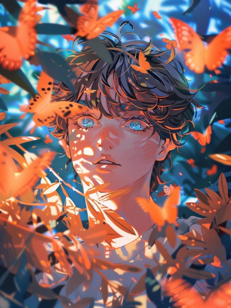 Girl With Butterflies