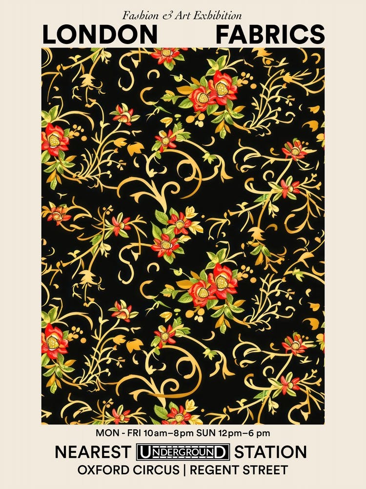 Poster Floral Charm London Fabrics Floral Pattern 4