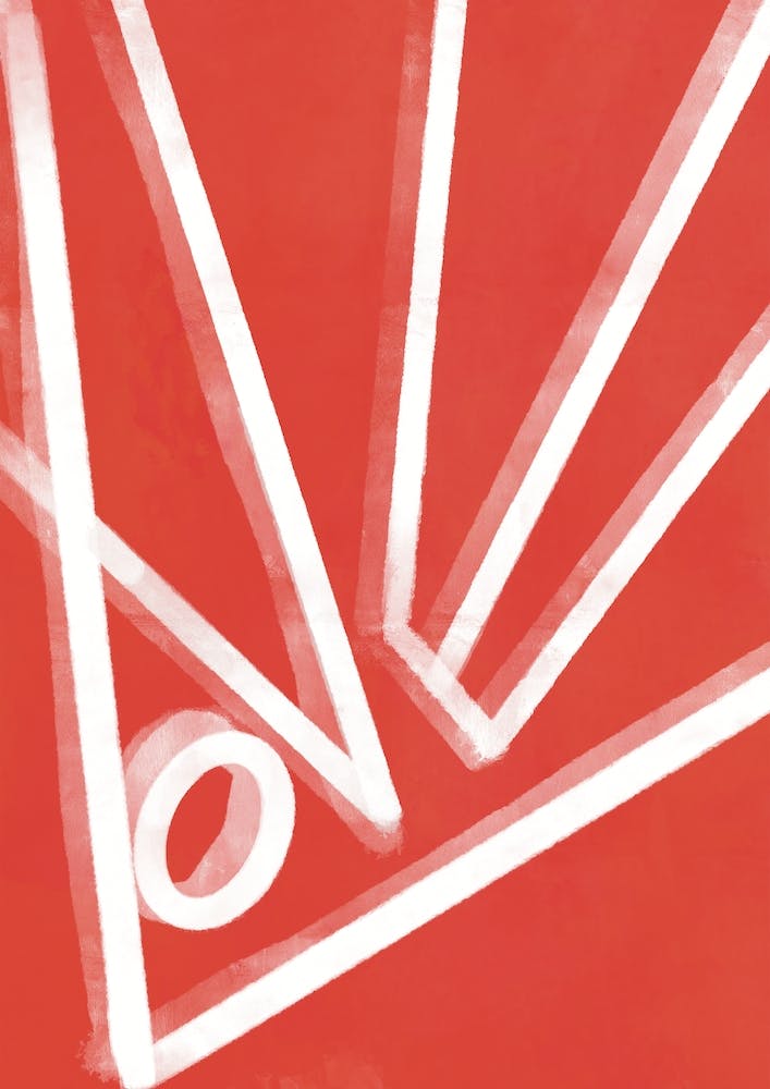 Love Red Contemporary Typographic