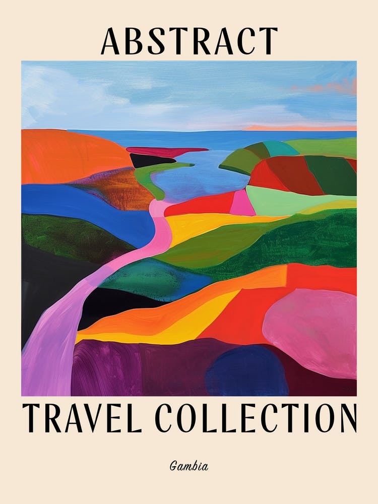 Abstract Travel Collection Poster Gambia 3