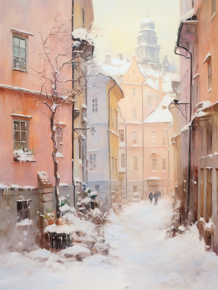 Dreamy Winter Painting Helsinki Finland 1