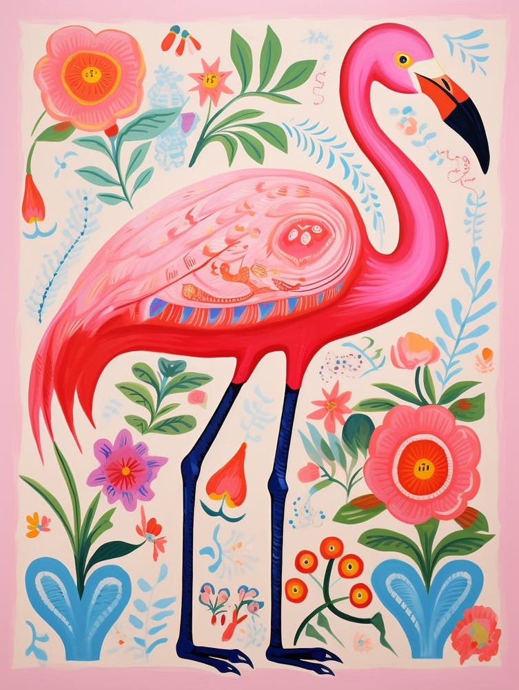 Pink Scandi Greater Flamingo 2