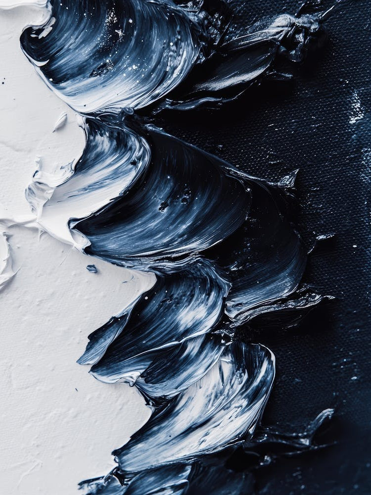 Black And White Abstract Painting 36