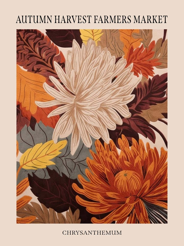 Fall Botanicals Chrysanthemum 3 Poster