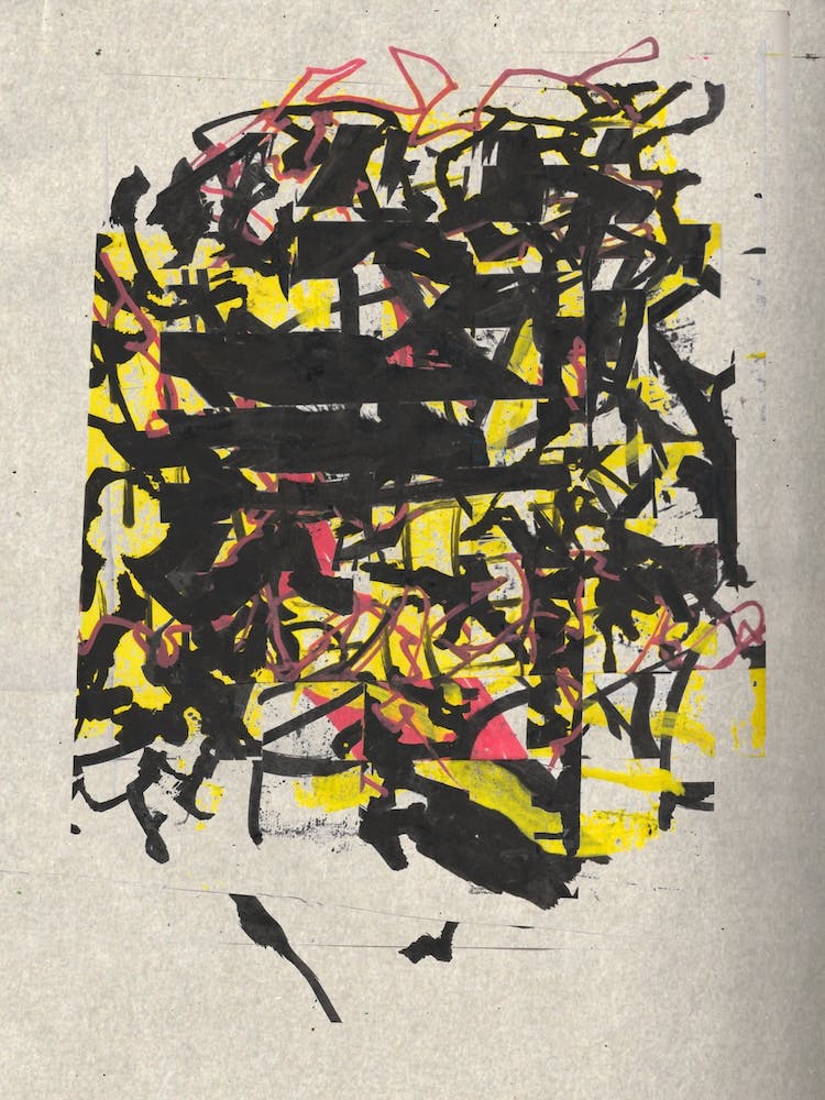 Yellow And Black Collage 2