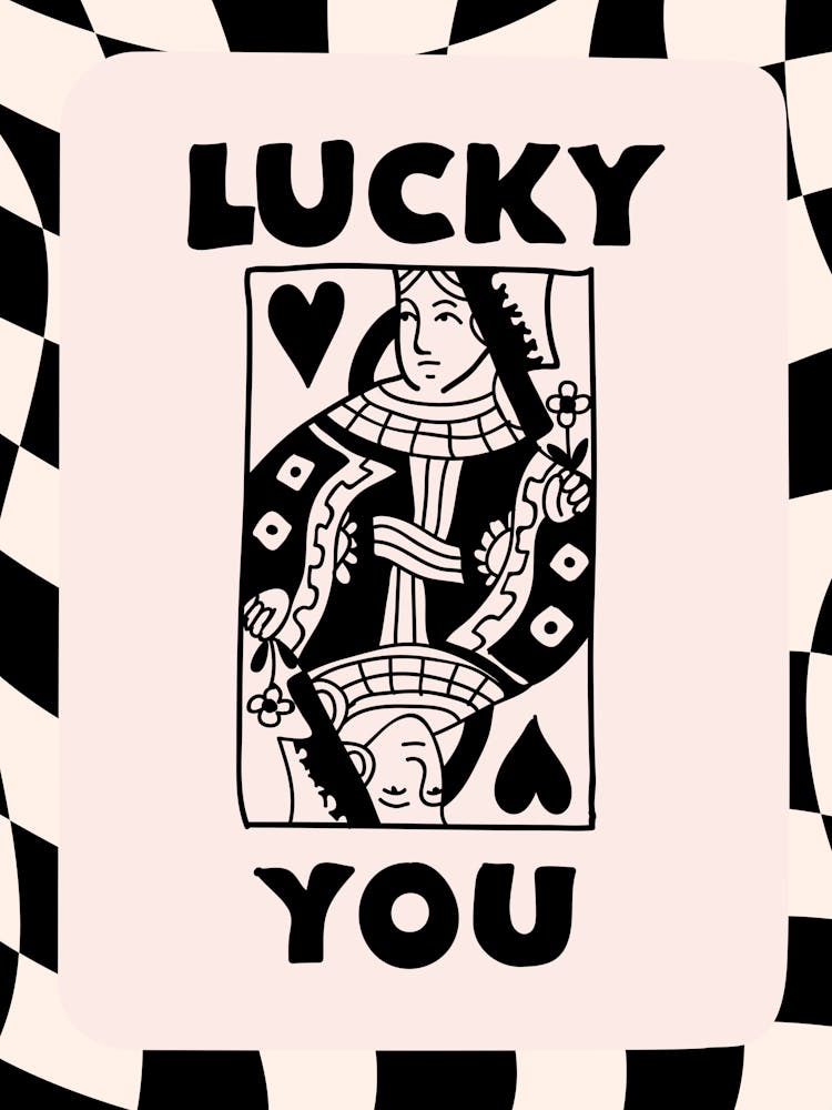 Lucky You Queen Of Hearts In Black