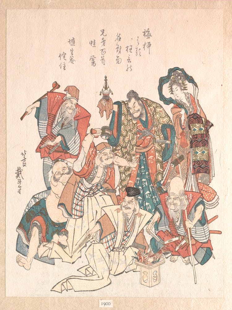 Seven Gods Of Good Fortune, Katsushika Hokusai