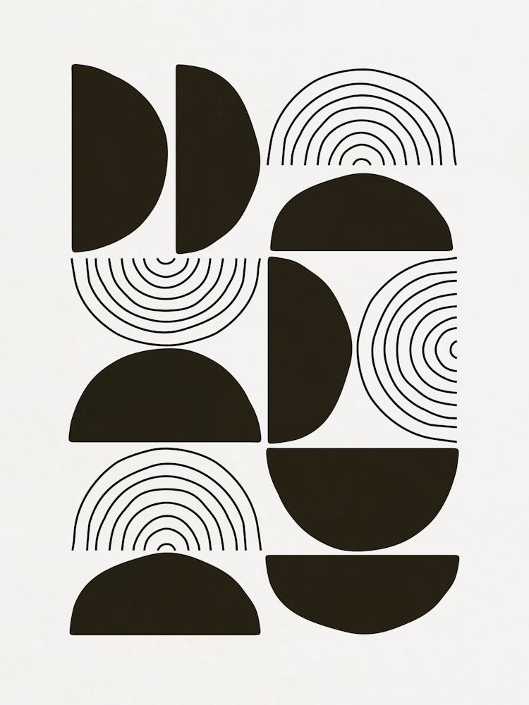 Shapes and Lines - Black 06