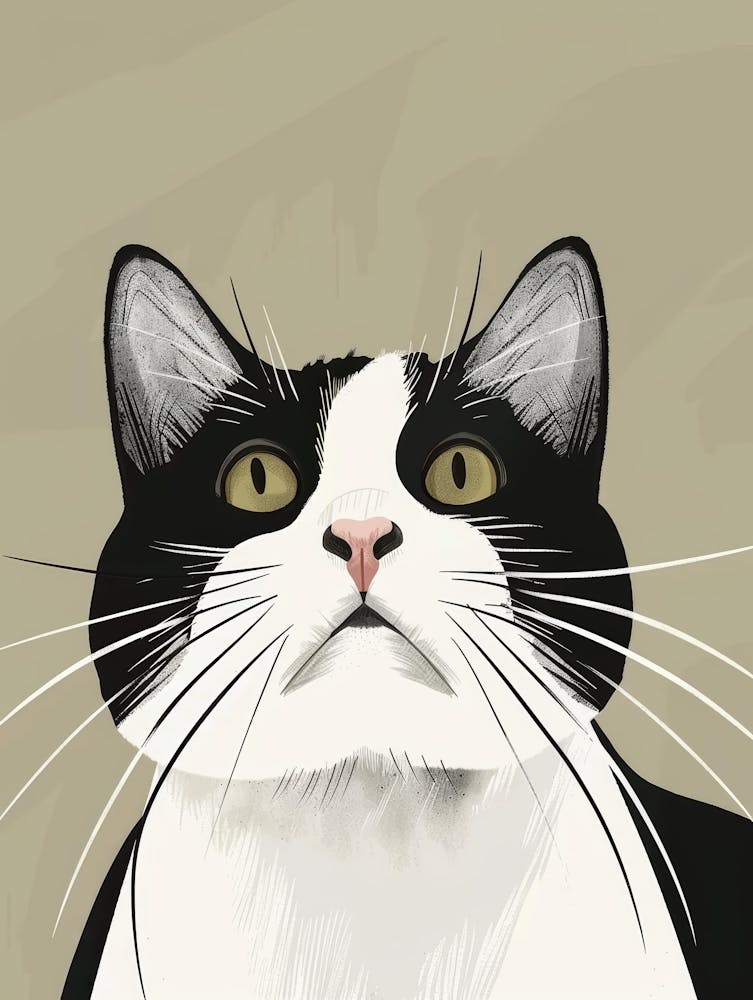 Black And White Cat 36