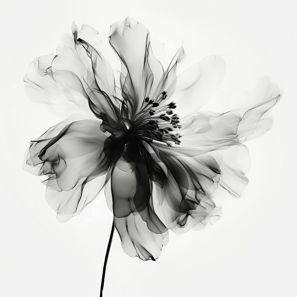 Black And White Flower