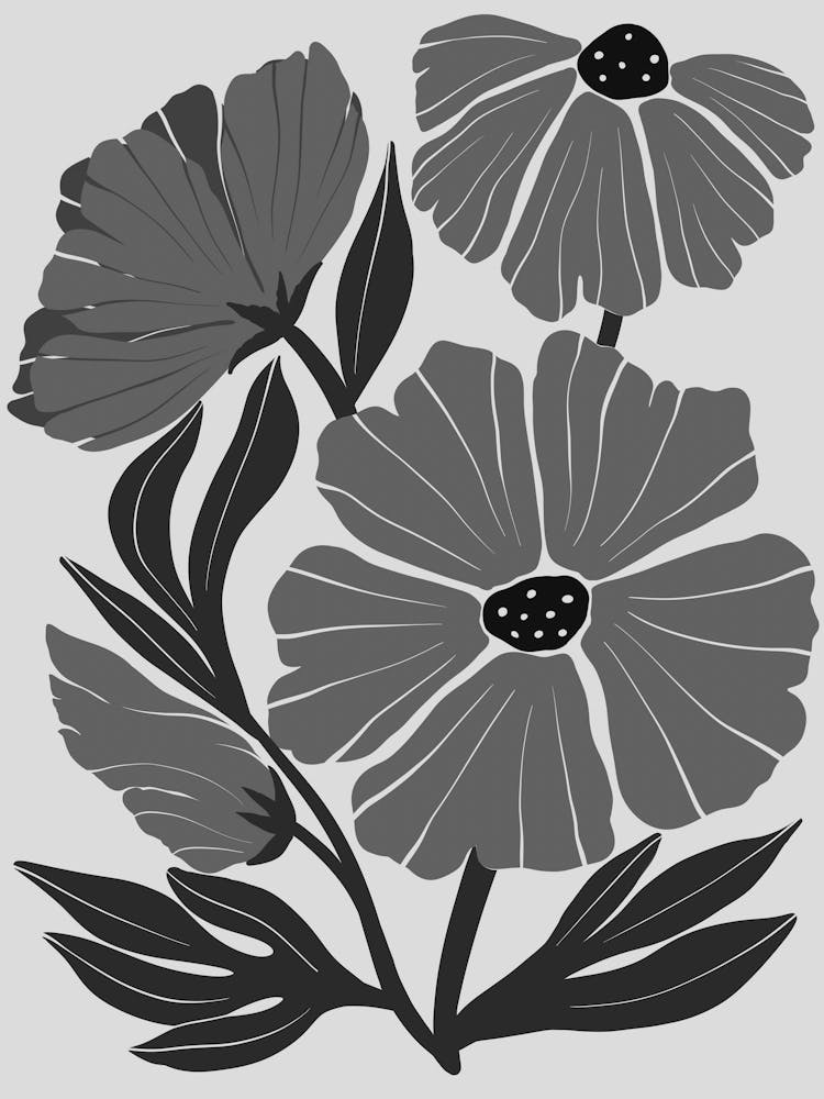 Black And White Flowers 96