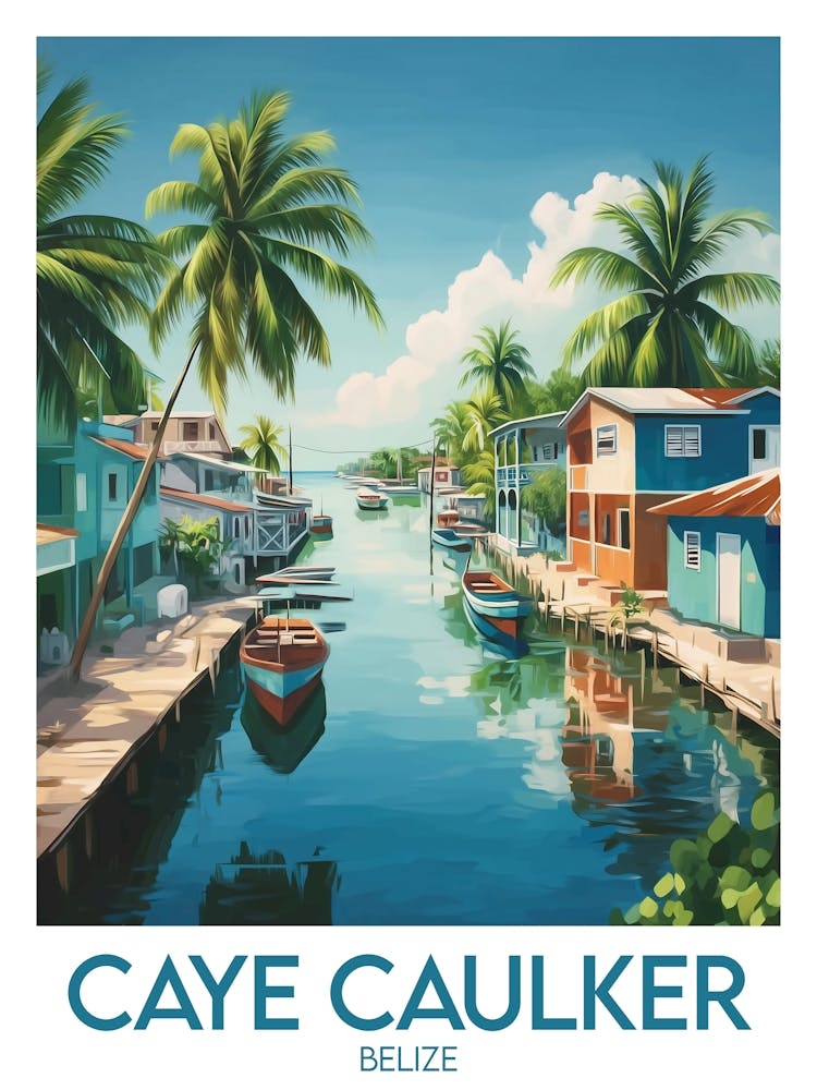 Affiche de voyage Caye Caulker