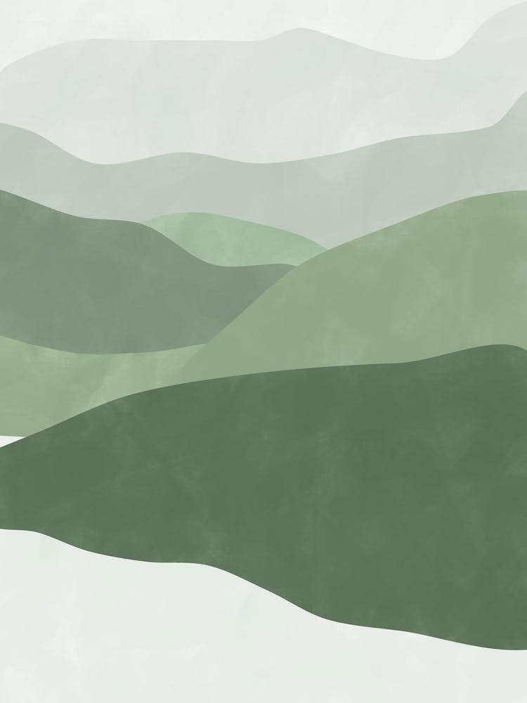 Pastel Green Landscape No.2