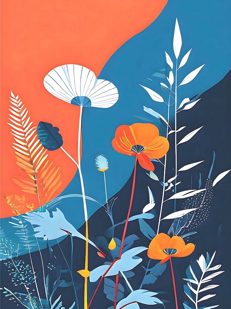 Abstract Vivid Blooms 