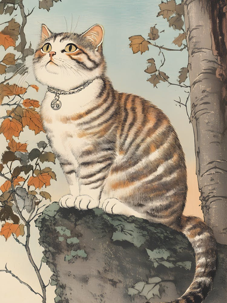 Cat In Autumn