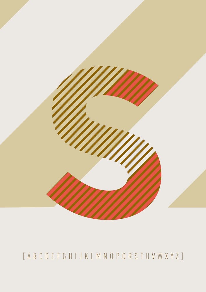 S-Schriftart Alphabet