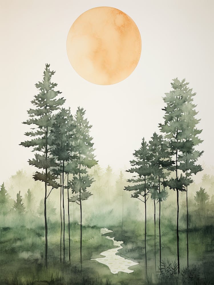 Watercolour Of Sinharaja Forest Reserve   Sri Lanka 0