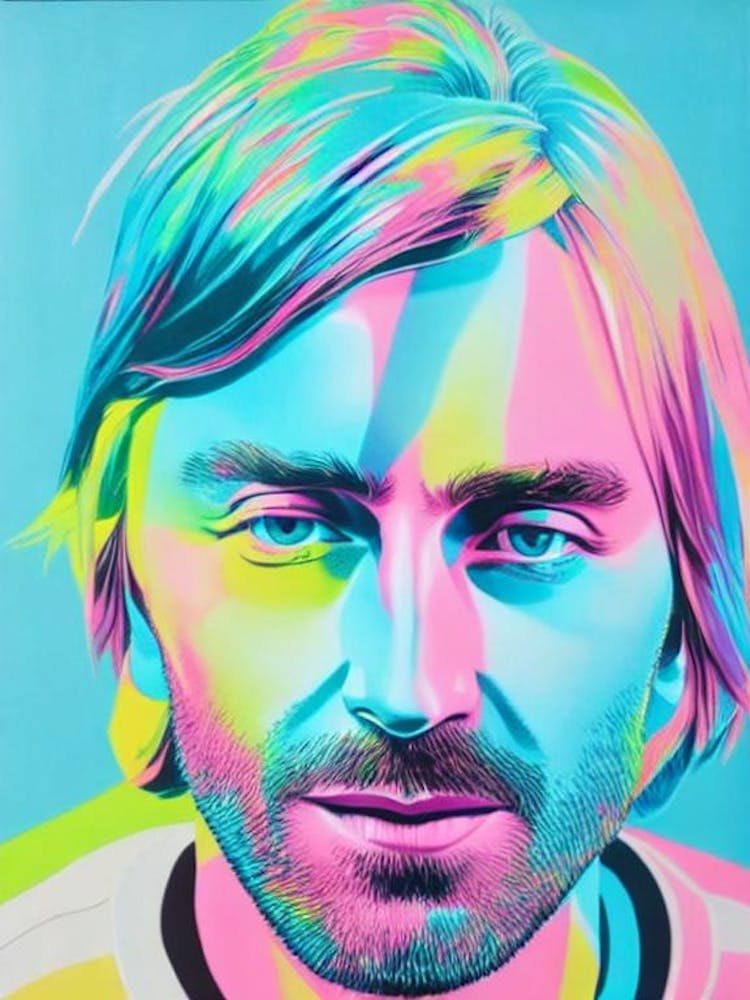 David Guetta Colourful Illustration