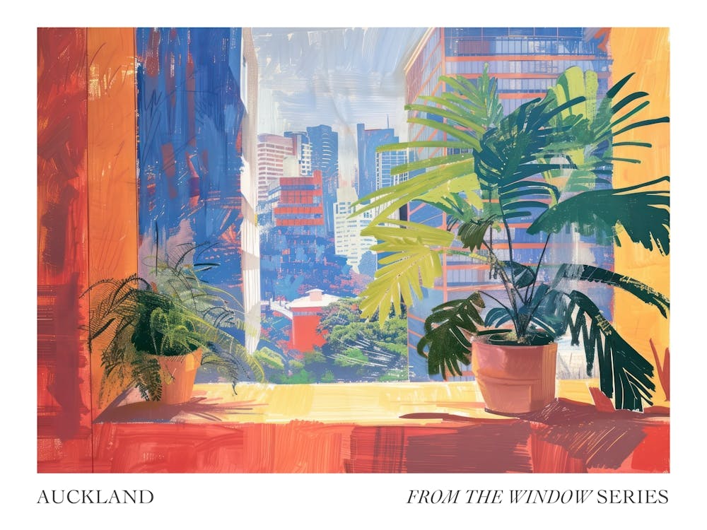 Auckland From The Window Series Poster Painting 3
