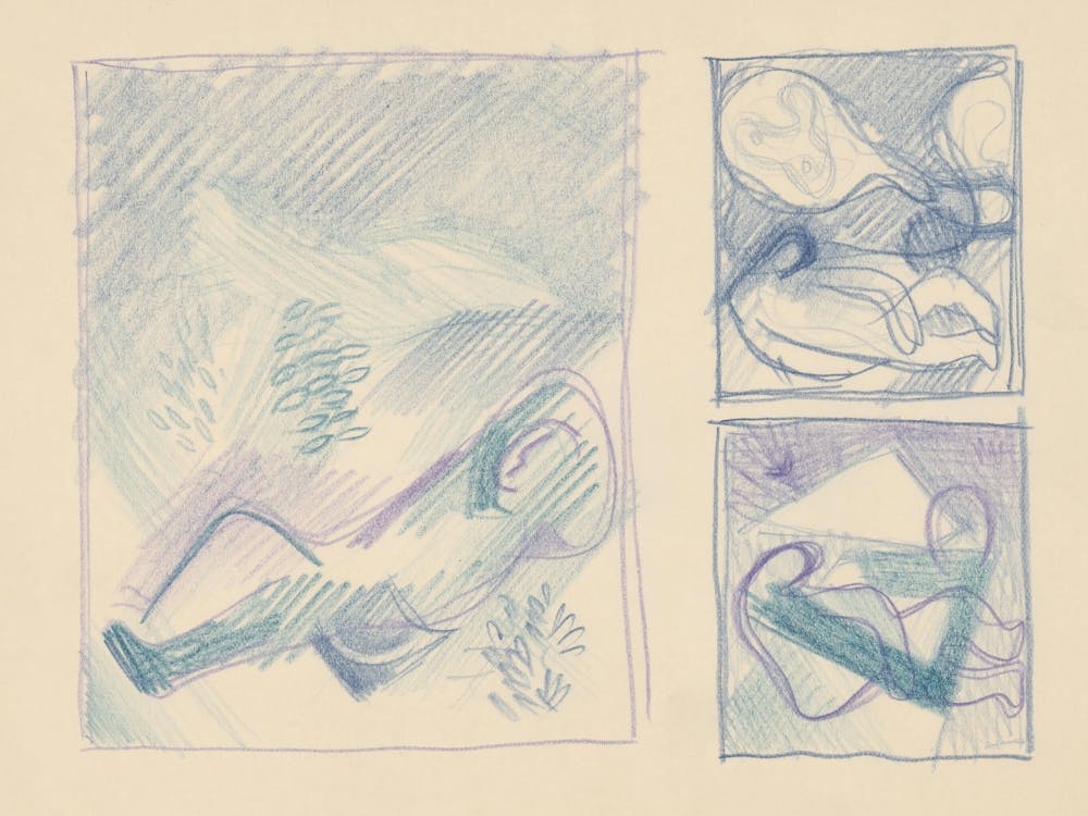 Sketchbook With Various Studio Drawings, Mikuláš Galanda (25)