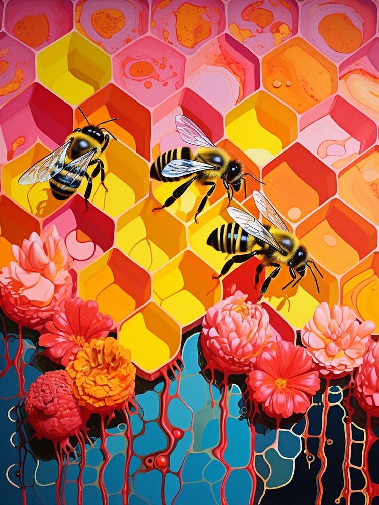 Nid d'Abeille Couleurs Vives 1