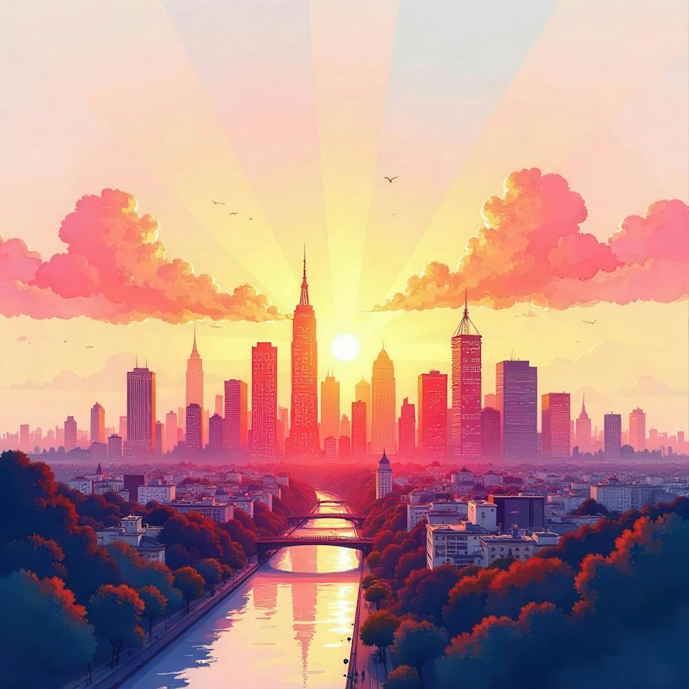 Sunset Cityscape 5