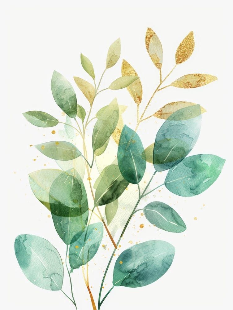 Watercolor Leaves 11