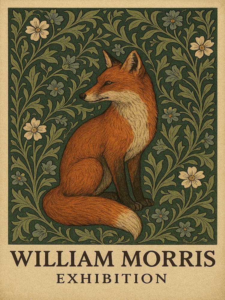 William Morris fox print Exhibition