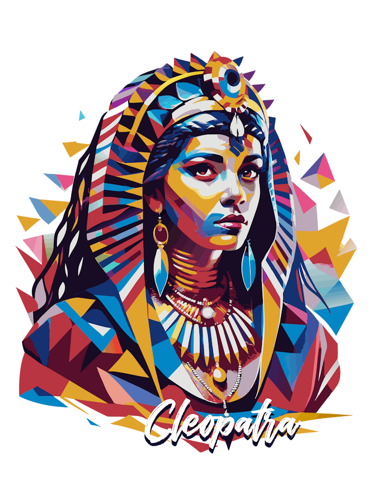 Cleopatra 2 Portrait WPAP Pop Art