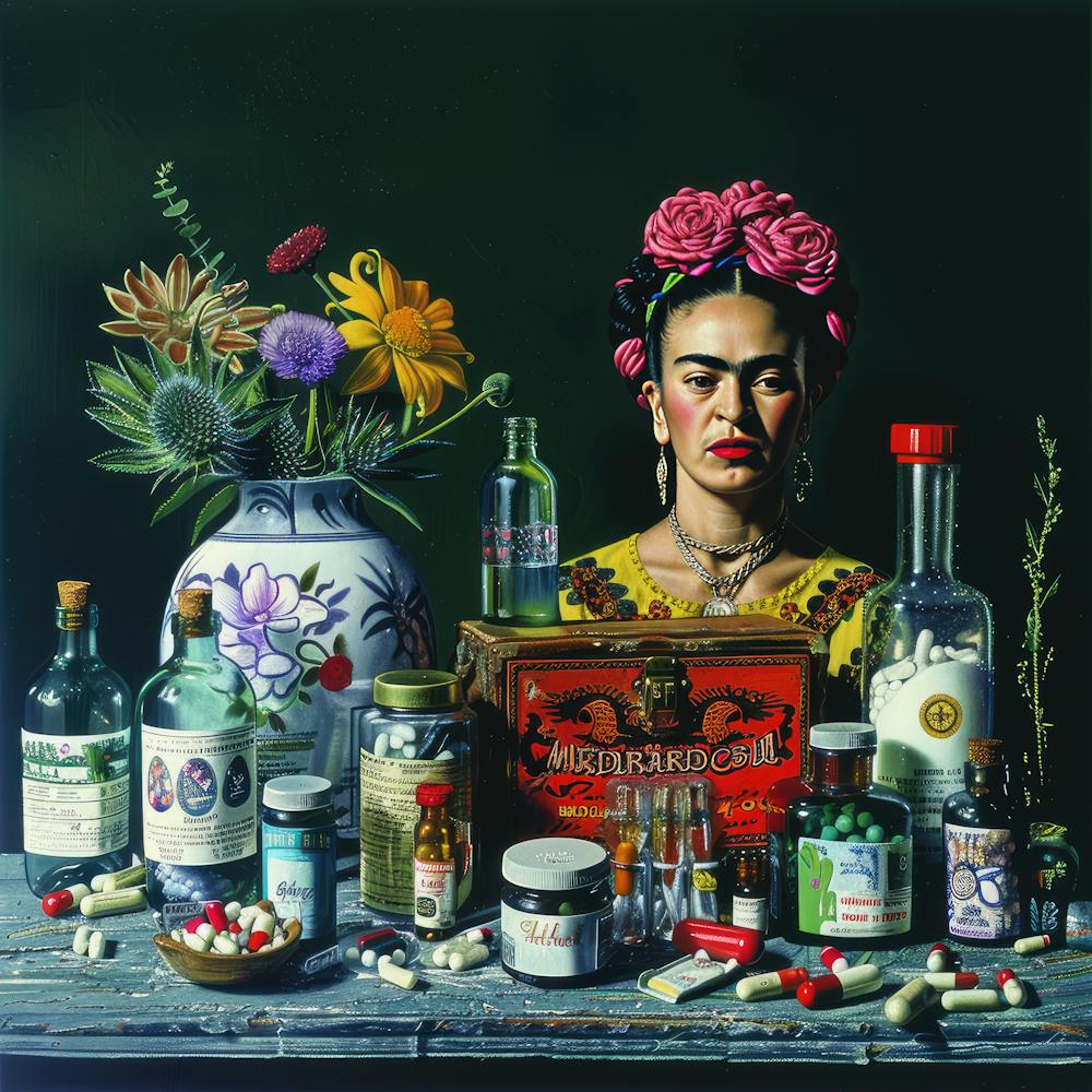 Frida Kahlo With Medications Still Life 2
