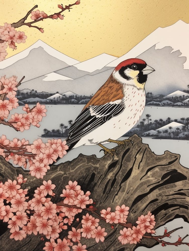 Bird Illustration House Sparrow 4