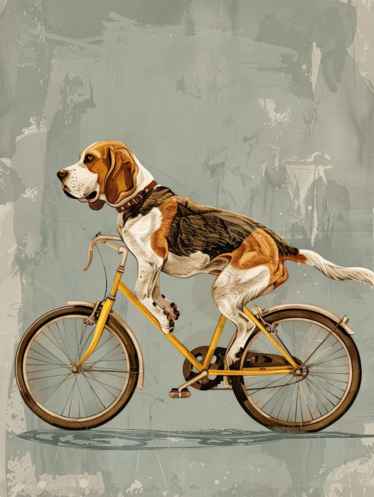 Beagle On A Bike 1