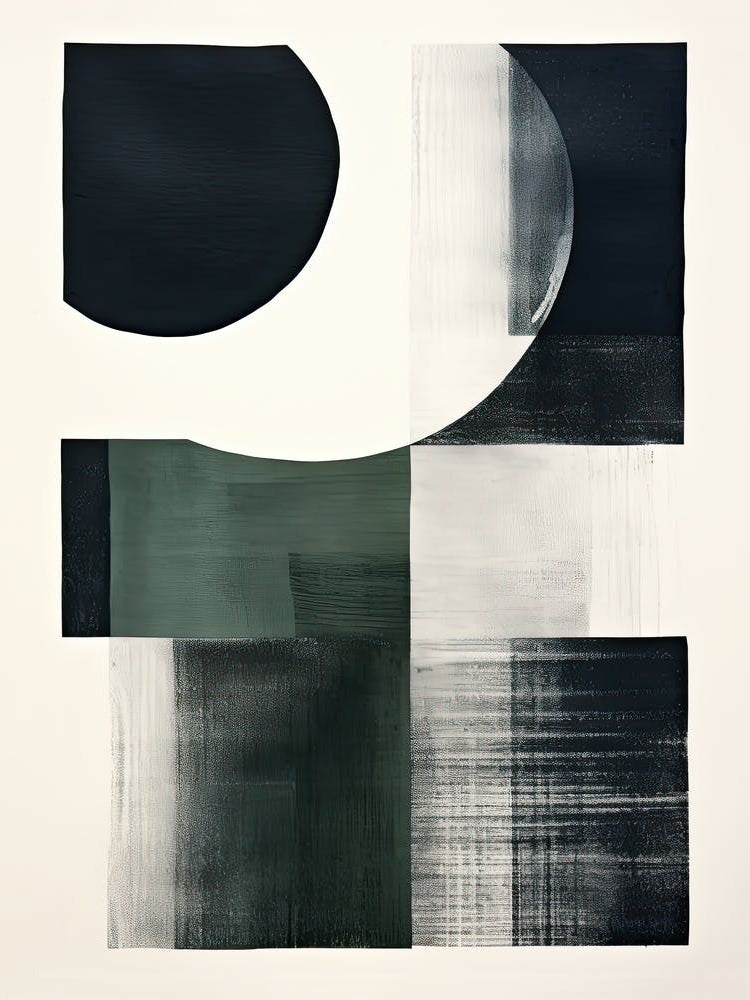 Ethereal Enigma; Risograph Abstract Vintage