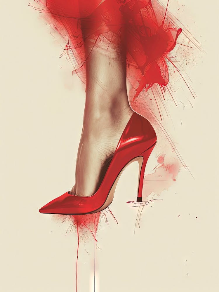 Woman In Red Heels